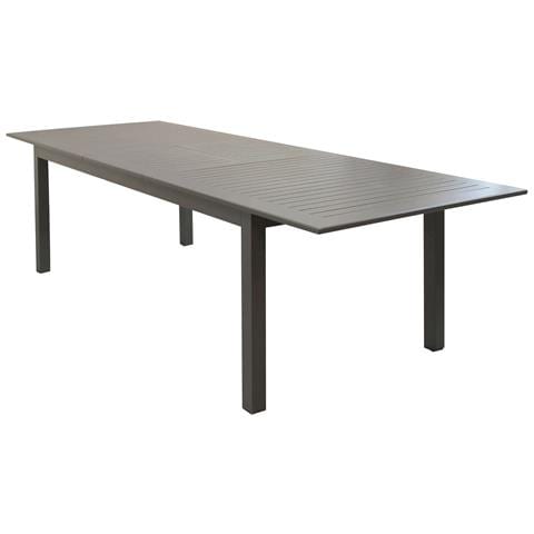 Tavolo Estensibile 220/280 Cm Da Giardino Con Struttura In Alluminio E Piano Effetto Doghe Orizzontali Eracle - Foto 1
