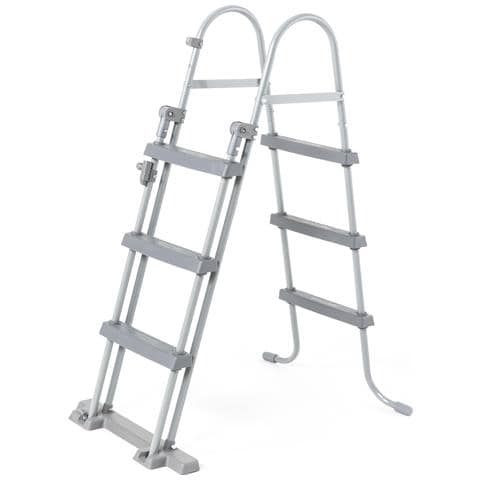 Scaletta Di Sicurezza Per Piscine In Metallo Antiruggine E Gradini Ultra-resistenti - 122 Cm - Foto 1