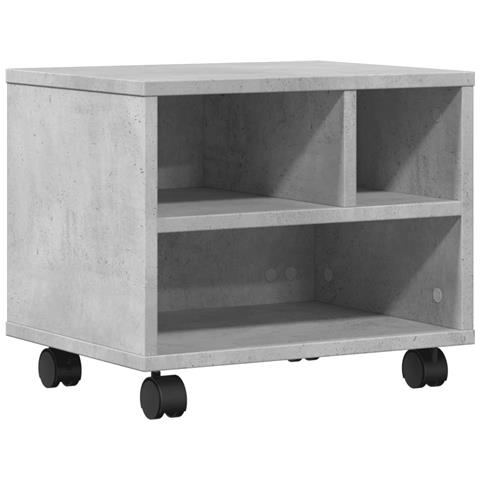 Supporto Per Stampante Con Ruote Grigio Cemento 41x32x34,5 Cm - Foto 2