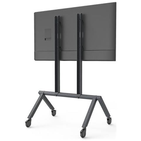 H714-bg Carrello E Supporto Multimediale Nero Pannello Piatto Carrello Multimediale - Foto 3