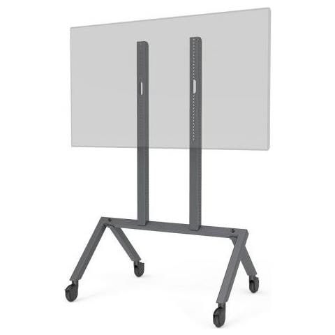 H714-bg Carrello E Supporto Multimediale Nero Pannello Piatto Carrello Multimediale - Foto 1