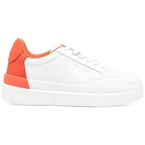 Feminine Sneaker With Pop Sneakers Pelle Scarpe Donna Bianco Eu 36, Fw0fw06896 0k9 - Foto 2