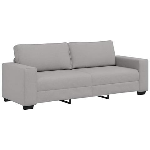 Divano a 3 Posti Grigio Nuvola 180 cm in Tessuto - Foto 1