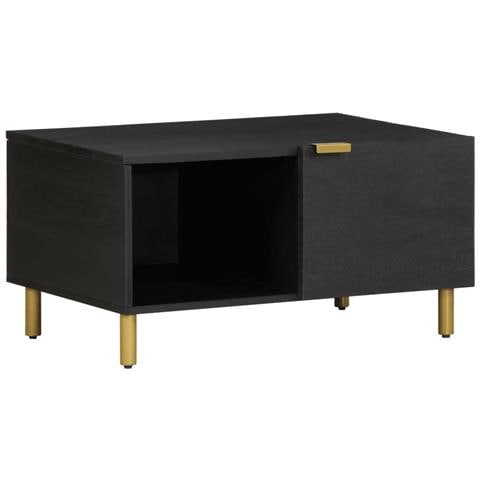 Tavolino Da Salotto Nero 80x50x40 Cm In Legno Multistrato - Foto 1