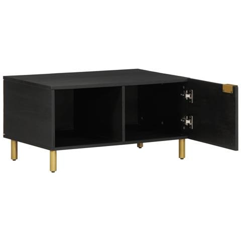 Tavolino Da Salotto Nero 80x50x40 Cm In Legno Multistrato - Foto 2