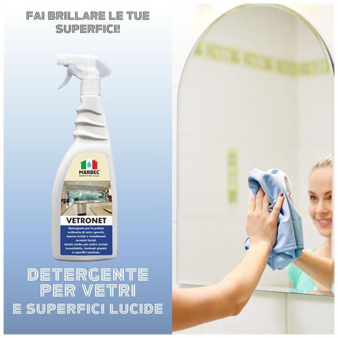 Vetronet 5ltx4pz - Come Pulire I Vetri E Le Superfici Lucide - Foto 2