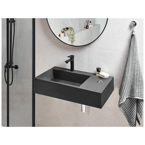 Lavandino Sospeso Nero 75 X 43 Cm Cusco - Foto 1