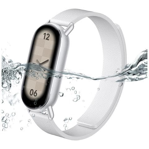 Cinturino In Pelle Per Xiaomi Band 8/9 - Magnetico White - Foto 2