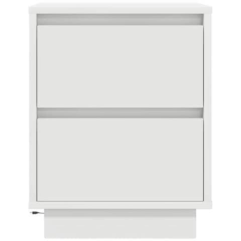 Comodini con Luci a LED 2 pz Bianco 38x34x50 cm - Foto 9
