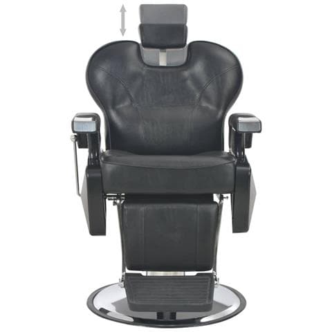 Poltrona Da Barbiere Nera 72x68x98 Cm In Similpelle - Foto 1