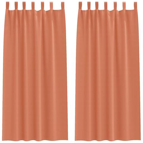 Tende con tende 2 pcs Terracotta 225x140cm Poliestere - Foto 1