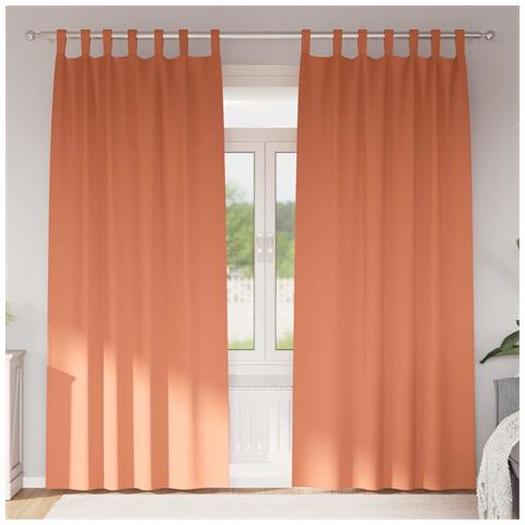 Tende con tende 2 pcs Terracotta 225x140cm Poliestere - Foto 2