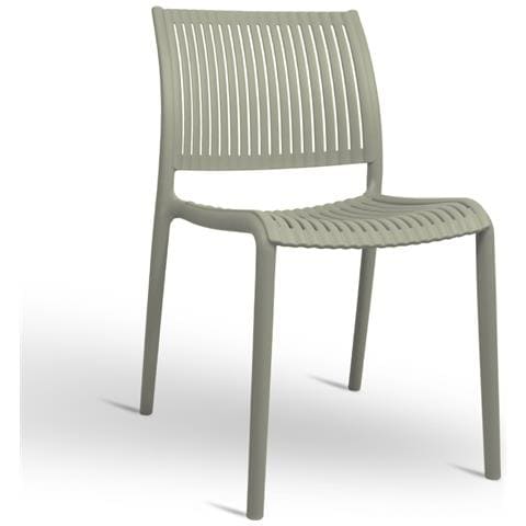 Sedia Aurora Da Esterno In Plastica Polipropilene Verde Opaco Modello Comfort - Foto 2