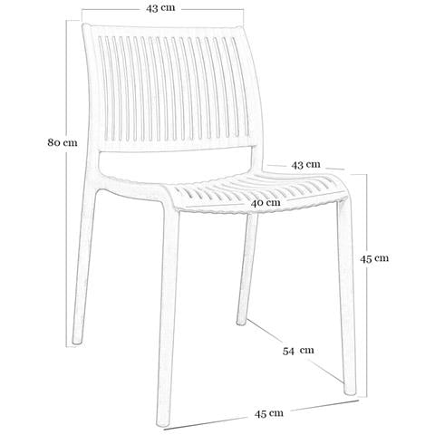 Sedia Aurora Da Esterno In Plastica Polipropilene Verde Opaco Modello Comfort - Foto 6