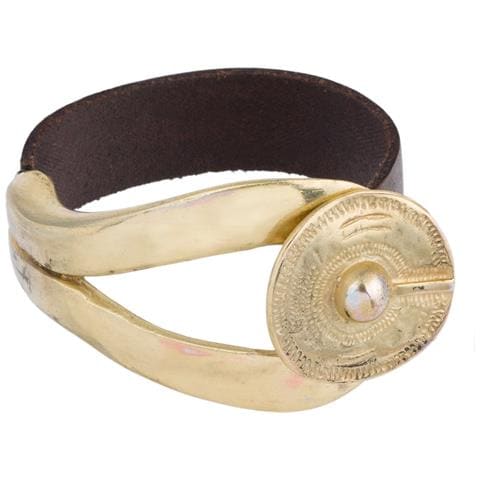 Bracciale In Pelle E Placcato Oro, Zama Placcata Oro Lewi - Foto 1