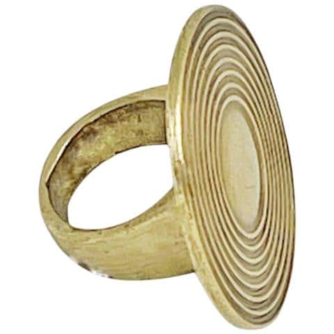 Anello Con Disco ""azca"" In Oro, Misura 15 - Foto 2