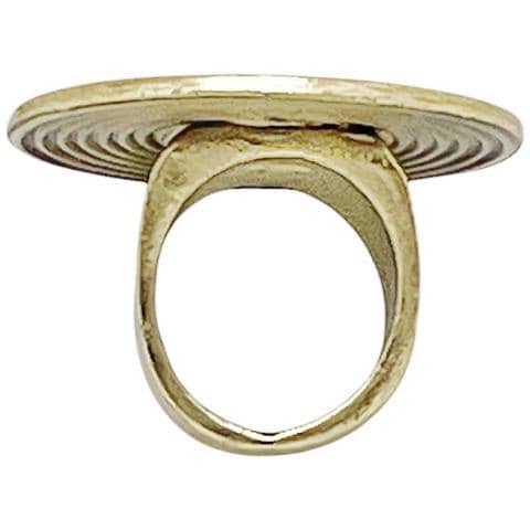 Anello Con Disco ""azca"" In Oro, Misura 15 - Foto 4