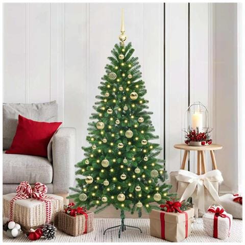 Albero di Natale con 150 LED con supporto Verde 150 cm PE - Foto 2