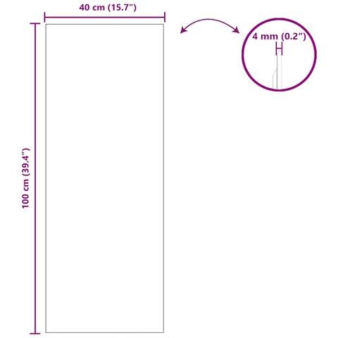 Specchio da parete 40 x 100 cm vetro temperato - Foto 8
