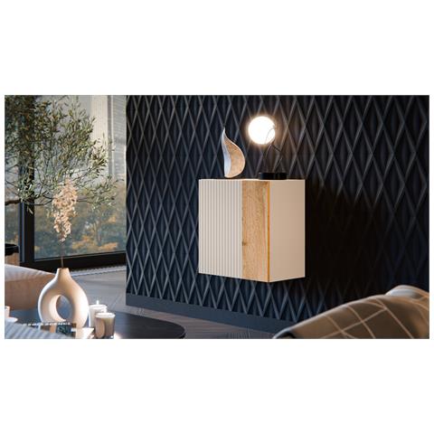 Fonteno - Mobile Pensile Un Ripiano, 49.9x50h Cm Beige - Foto 2