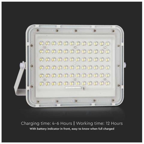 Faro LED con Telecomando e Pannello Solare 15W 6400K IP65, colore Bianco - Foto 2