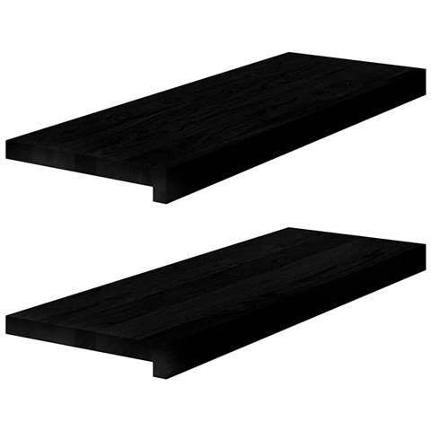 Gradini 2 pz Marrone Scuro 70x25x2 cm Legno Massello Rovere - Foto 1