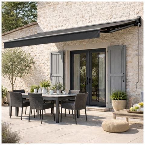 Lozio Tenda Da Sole Motorizzata 2,95 X 2,5 M In Alluminio Con Telo Grigio - Foto 6