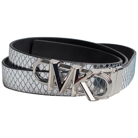 Cintura Sottile Reversibile Da Donna In Pelle Metallizzata 558992 - Foto 1