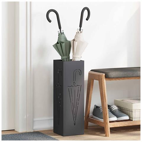 Supporto per Ombrellone Nero 15.5 x 15.5 x 49 cm Metallo - Foto 2