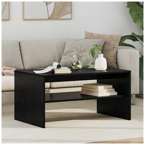 Tavolino da salotto Rovere Nero 80 x 50 x 40 cm - Foto 2