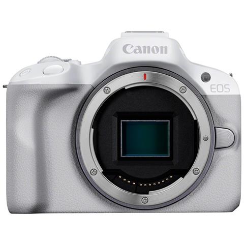 EOS R50, White + RF-S 18-45mm F4.5-6.3 IS STM Kit MILC 24,2 MP CMOS 6000 x 4000 Pixel Bianco - Foto 1