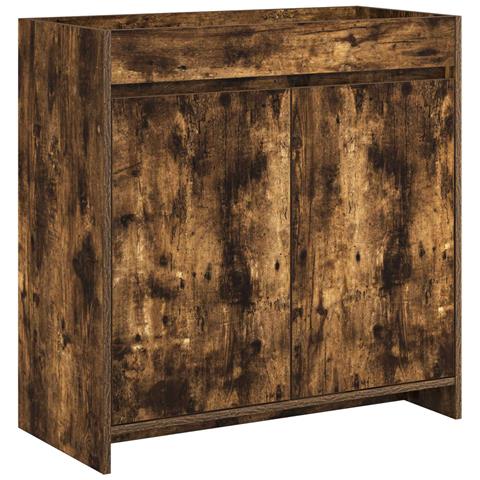 Mobiletto da Bagno Sotto Lavabo Rovere Fumo 78,5 x 37,5 x 81 cm - Foto 1
