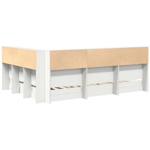Letto Libreria Bianco 135 x 190 cm Legno multistrato - Foto 9