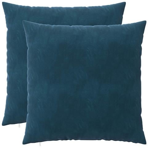 Cuscino con cuscino HEERLEN 2 pz Blu Velluto - Foto 1