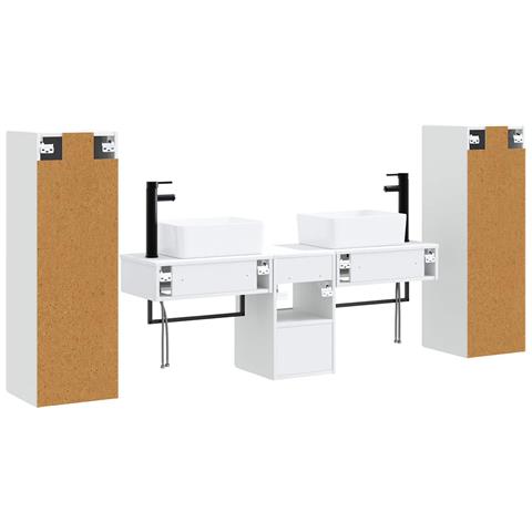 Set di mobili per il bagno 5 pz Bianco 33 x 34,5 x 100 cm - Foto 2