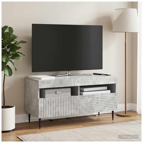 Mobile TV LED Grigio Cemento Legno ingegnerizzato - Foto 2