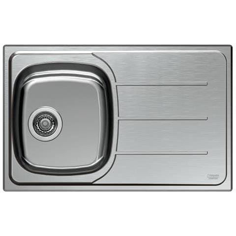 SN 86M1 (X) HA Lavello da incasso 1 Vasca con Gocciolatoio a Destra 86 x 50 cm Colore Inox - Foto 2