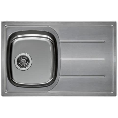 SN 86M1 (X) HA Lavello da incasso 1 Vasca con Gocciolatoio a Destra 86 x 50 cm Colore Inox - Foto 3