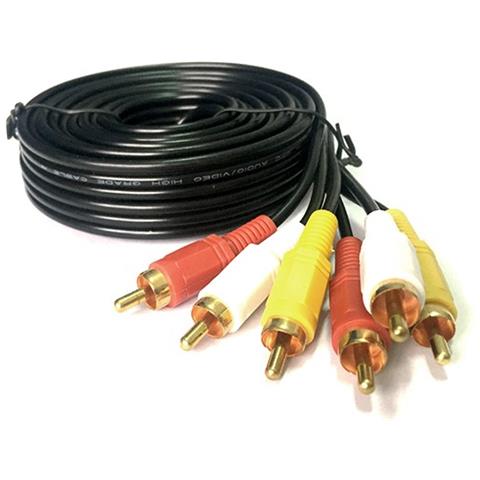 Cavo Audio Video 3 X Rca Maschio - Maschio 5,0 M - Foto 1