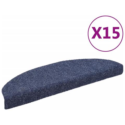 Tappetini Autoadesivi Per Scale 15 Pz 65x21x4 Cm Blu - Foto 1