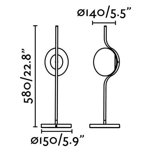 Le Vita, Lampada Da Tavolo, - Nero - Foto 1