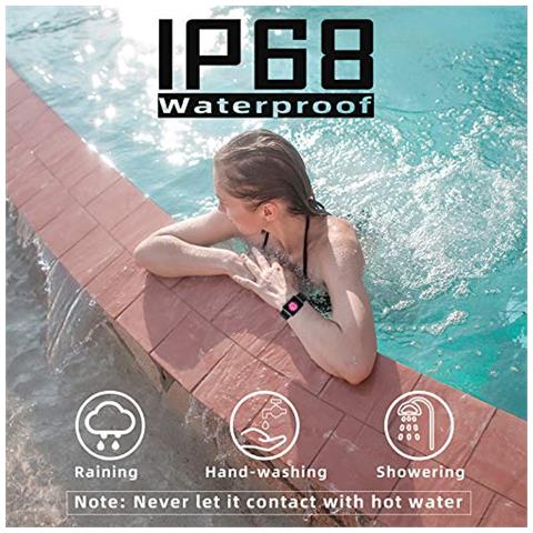 Smartwatch Orologio Fitness Tracker Uomo Donna, Bluetooth Smart Watch Cardiofrequenzimetro Da Polso Schermo Colori Impermeabile Ip68 Orologio Sportivo Calorie Activity Tracker Per Android Ios - Foto 2