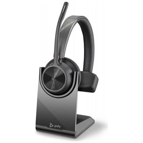POLY Voyager 4310 UC Auricolare Wireless A Padiglione Ufficio USB tipo-C Bluetooth Base di ricarica Nero - Foto 1