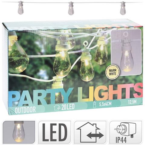 ProGarden Set di Luci LED per Feste 10 Lampadine 12 V - Foto 1