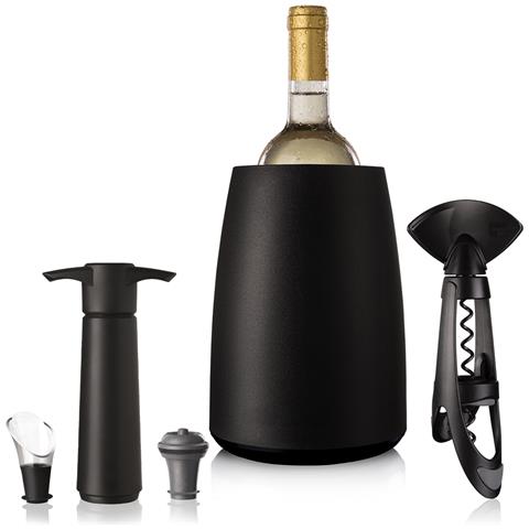 Set Per Vino Vacu Vin Elegant Nero - Foto 1