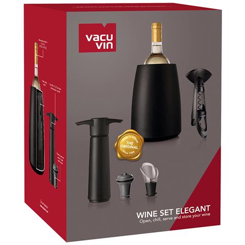 Set Per Vino Vacu Vin Elegant Nero - Foto 2