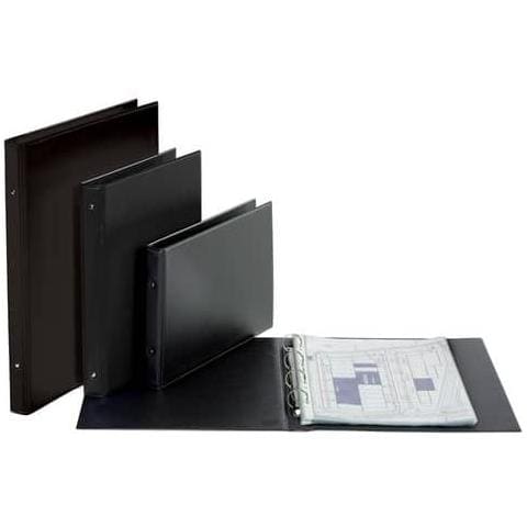Ring Binder - 300 mm Larghezza x 420 mm Lunghezza Dimensione Foglio - 4 Chiusura - 30 mm Fastener Capacity - Nero - Foto 1