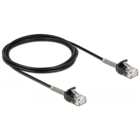 Cavo RJ45 maschio per RJ45 femmina Cat. 6A da 2 m nero - Foto 2