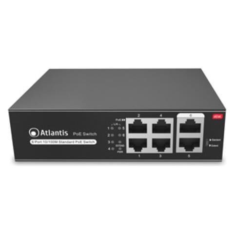 Switch di Rete A02-F6P4-65W Non Gestito 6 Porte Fast Ethernet (10/100) Colore Nero - Foto 1