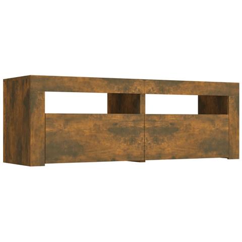 Mobile Porta TV con Luci LED Rovere Fumo 120x35x40 cm - Foto 2